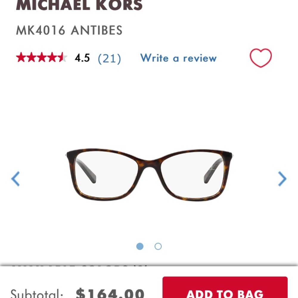 MICHAEL KORS MK4016 ANTIBES tortoise glasses